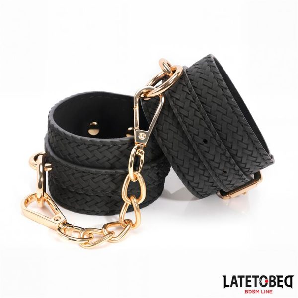 Weaving patterns wrist cuff Golden Chain - Image 8