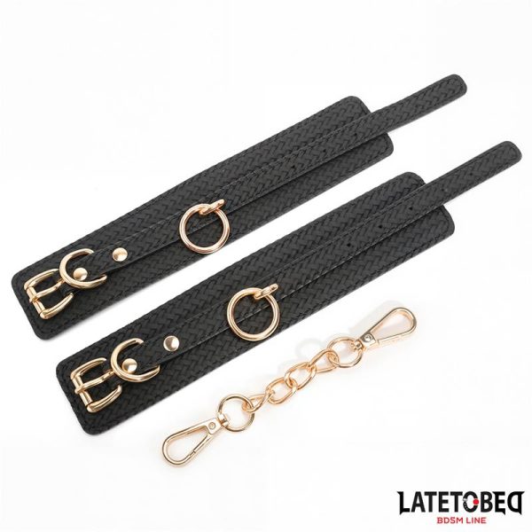 Weaving patterns wrist cuff Golden Chain - Image 9