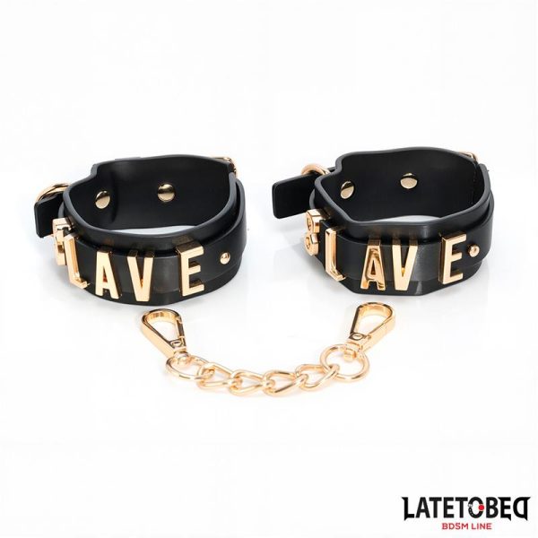 SLAVE Ankle cuff with Golden Chain - Image 2