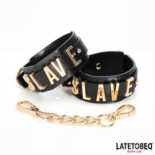 SLAVE Ankle cuff with Golden Chain - Image 6