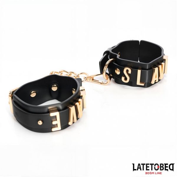 SLAVE Ankle cuff with Golden Chain - Image 9