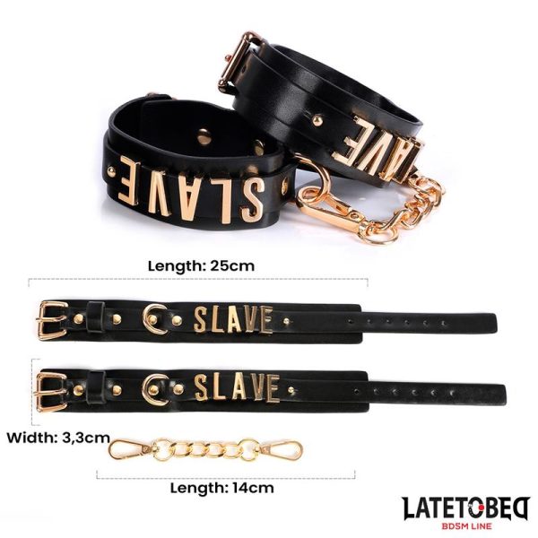 SLAVE Ankle cuff with Golden Chain - Image 10