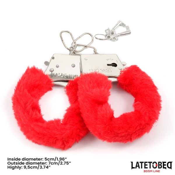 Furry Metal Cuff Red - Image 4
