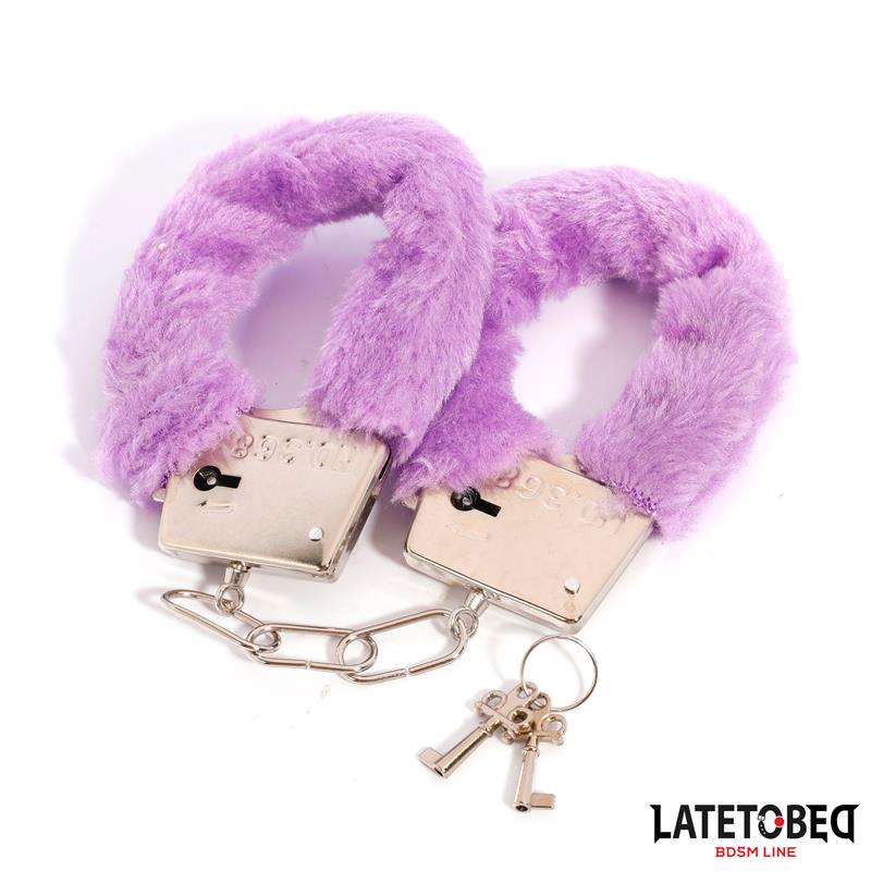 Furry Metal Cuff Purple - Image 4