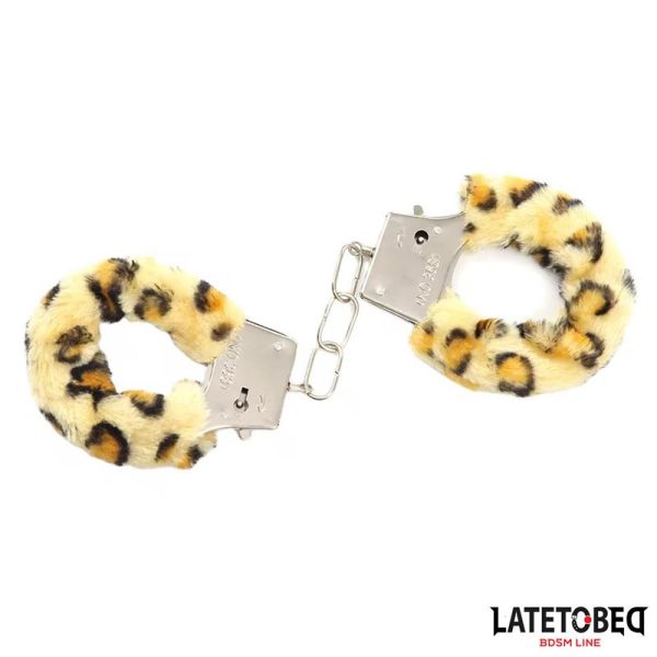 Furry Metal Cuff Animal Print Leopard - Image 2
