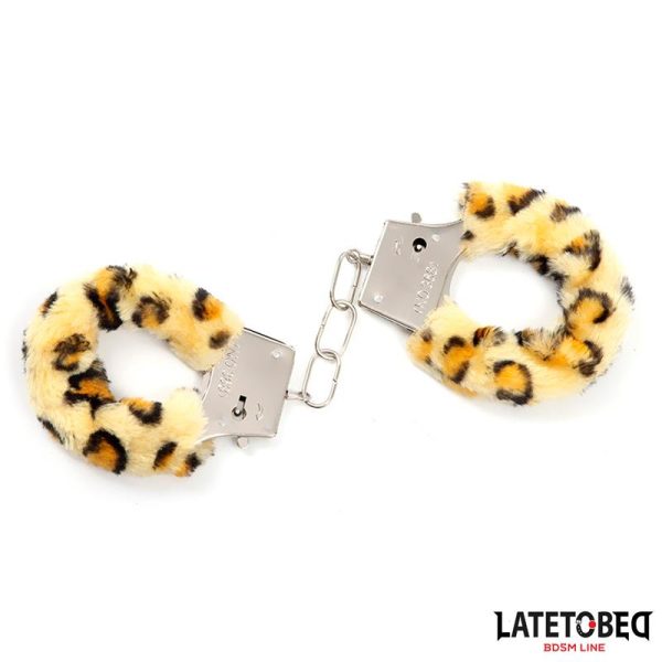 Furry Metal Cuff Animal Print Leopard - Image 3