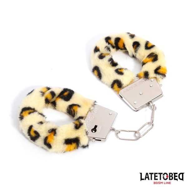 Furry Metal Cuff Animal Print Leopard - Image 4