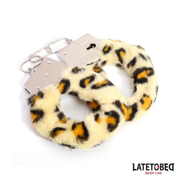 Furry Metal Cuff Animal Print Leopard - Image 5