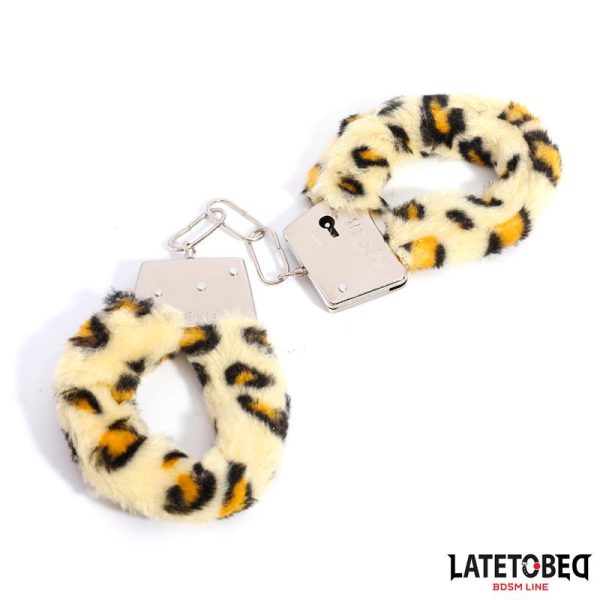 Furry Metal Cuff Animal Print Leopard - Image 6