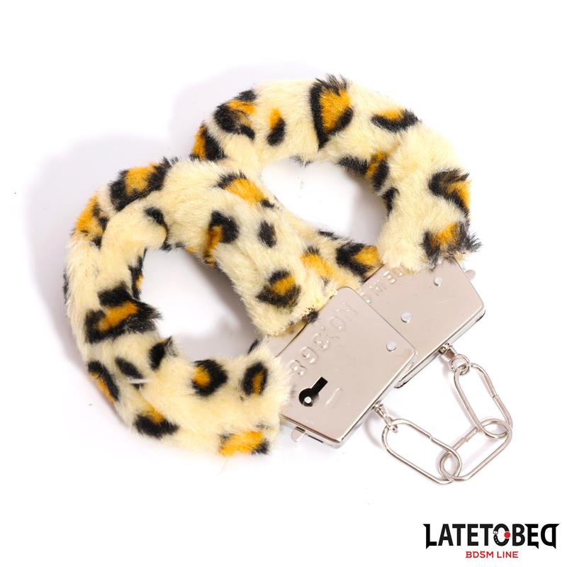 Furry Metal Cuff Animal Print Leopard - Image 7