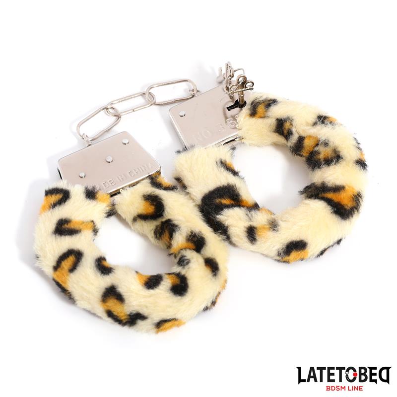 Furry Metal Cuff Animal Print Leopard - Image 10