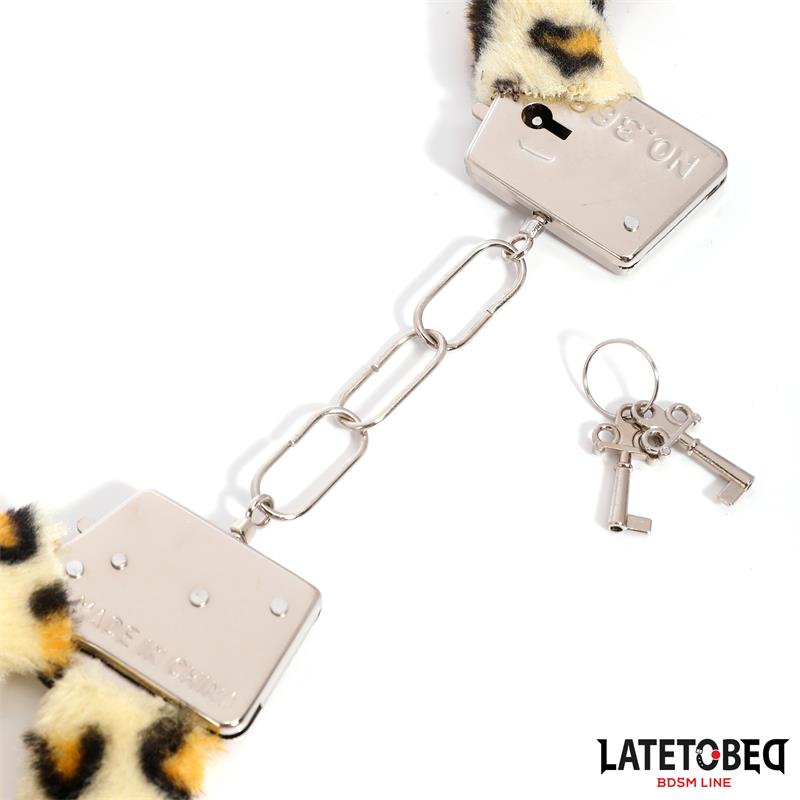 Furry Metal Cuff Animal Print Leopard - Image 12