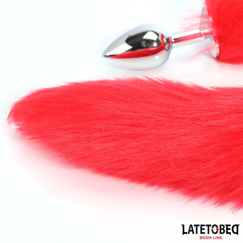 Anal plug with tail Red 40 cm - Image 9