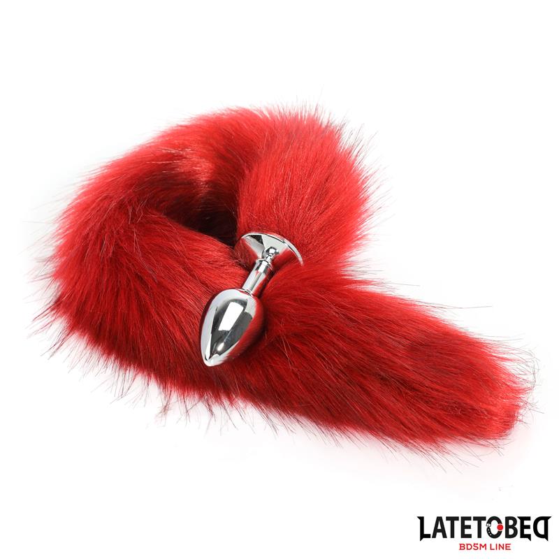 Anal plug with tail Dark Red 40 cm - Image 2