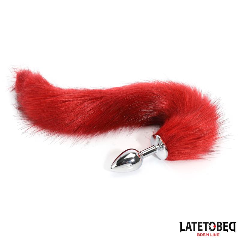 Anal plug with tail Dark Red 40 cm - Image 7