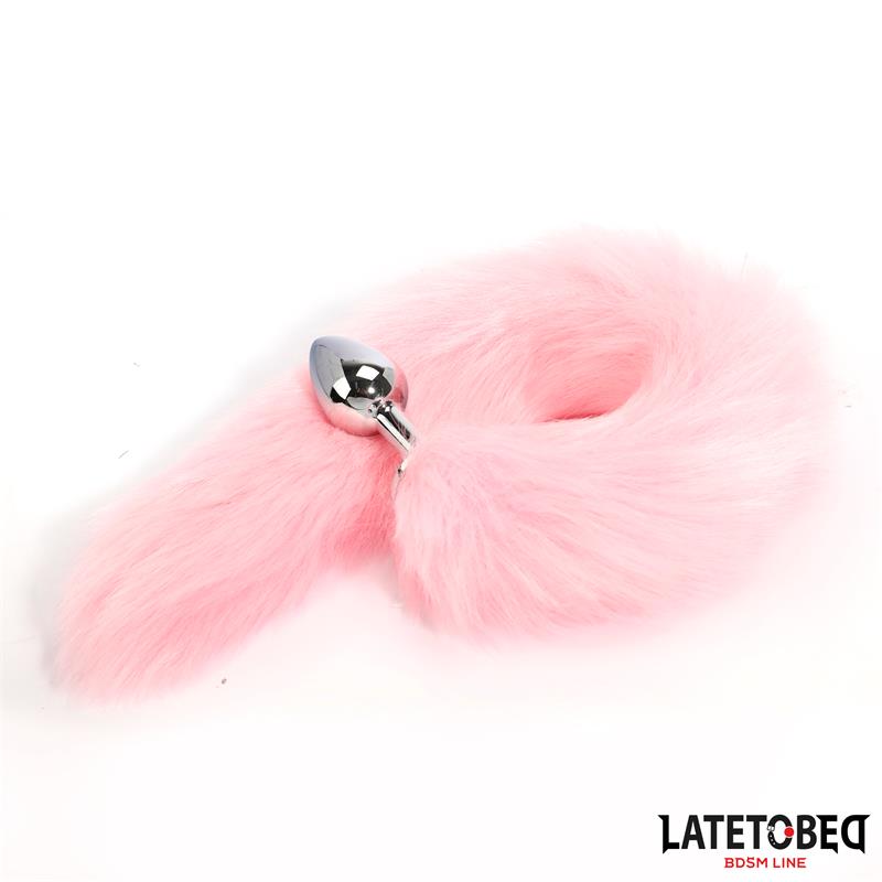 Anal Plug with Fox Tail Pink 40 cm - Image 2