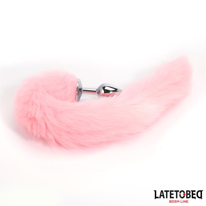 Anal Plug with Fox Tail Pink 40 cm - Image 4