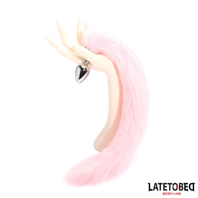 Anal Plug with Fox Tail Pink 40 cm - Image 9