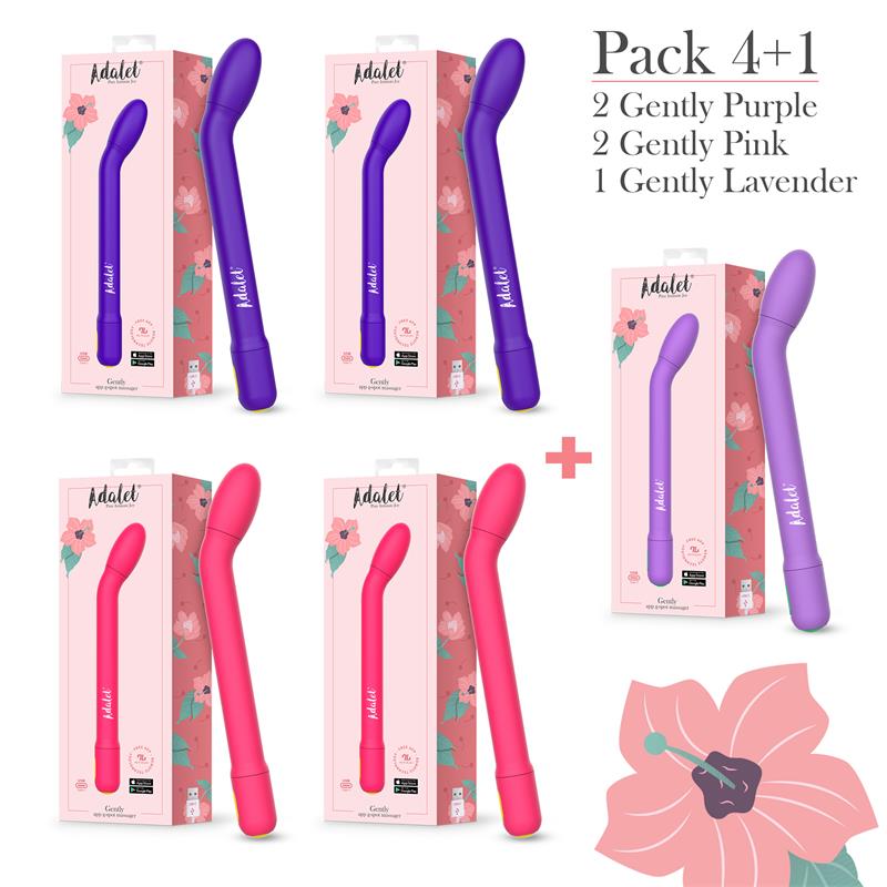 Pack 4 + 1 Gently G-Point Vibrators with APP