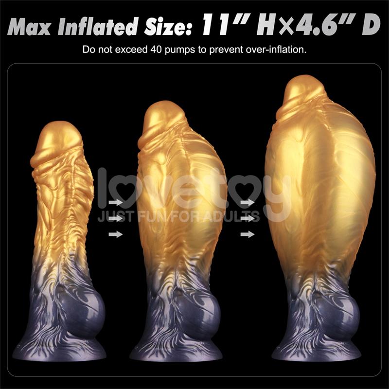 Dual Density Silicone Inflatable Dildo 8 - Image 2