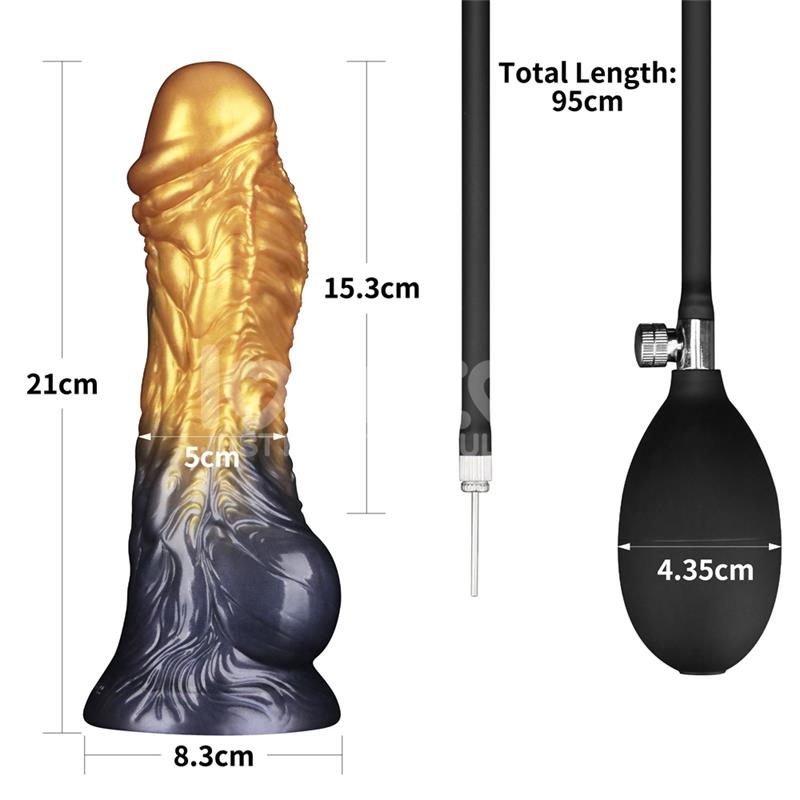 Dual Density Silicone Inflatable Dildo 8 - Image 19
