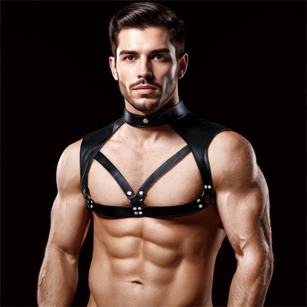 Darius Chest Bondage Harness for Men Vegan Leather