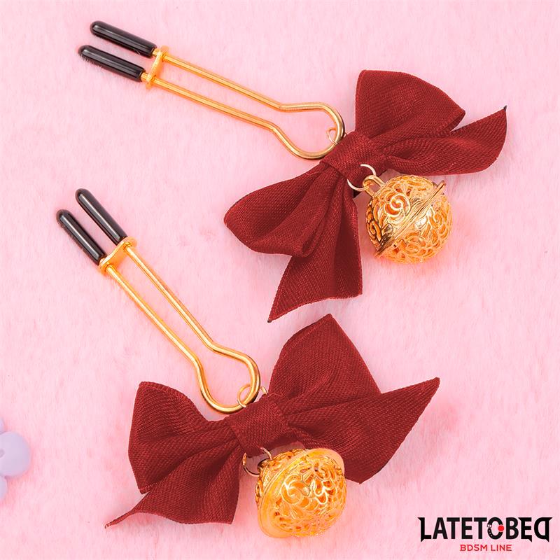 Nipple Clamps with Red Bow - Image 2