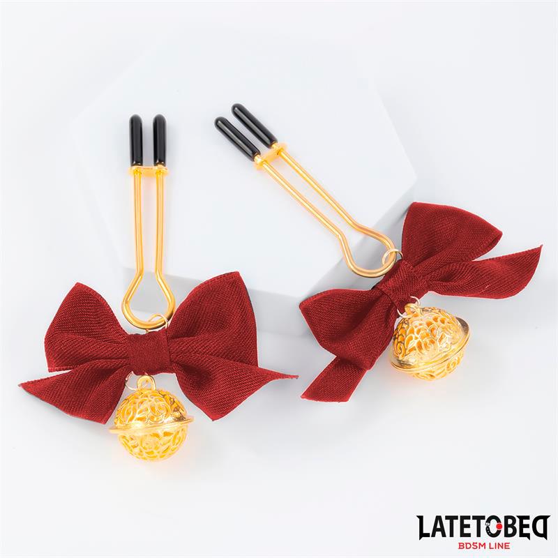 Nipple Clamps with Red Bow - Image 3