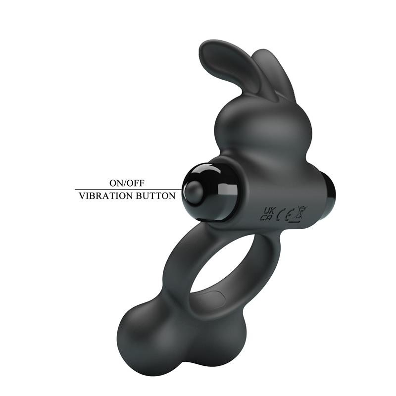 Yusuf Vibrating Penis Ring with Steel Beads 2x33gr - Image 9