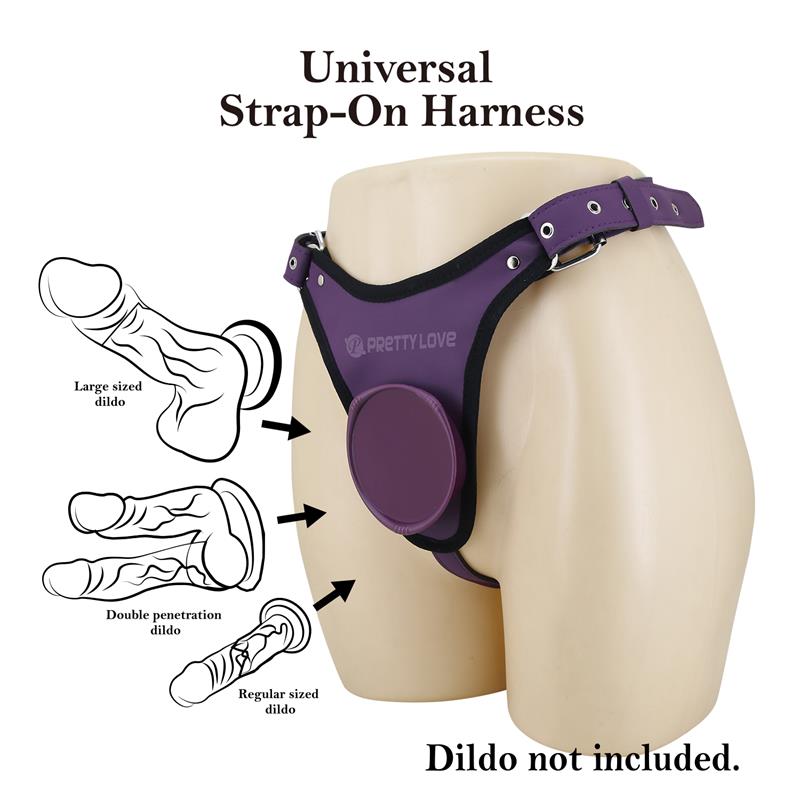 Caludio III Universal StrapOn Harness Purple - Image 3