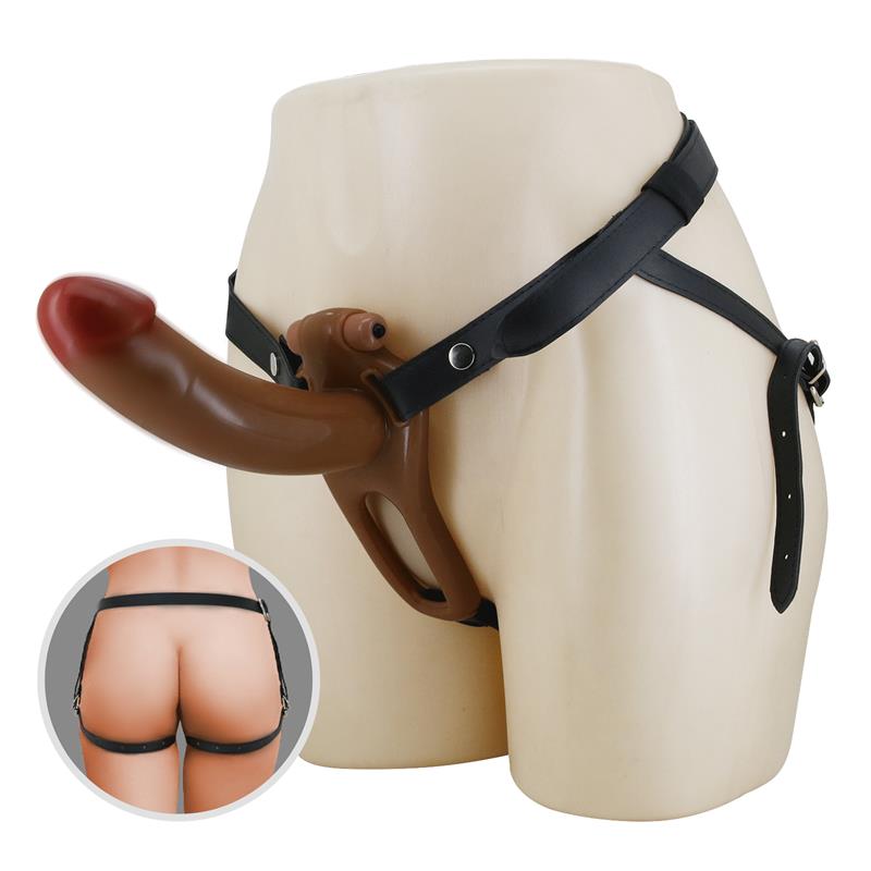Bradden Universal Strap On with Vibrating Hollow Dildo 6.7 - Image 2