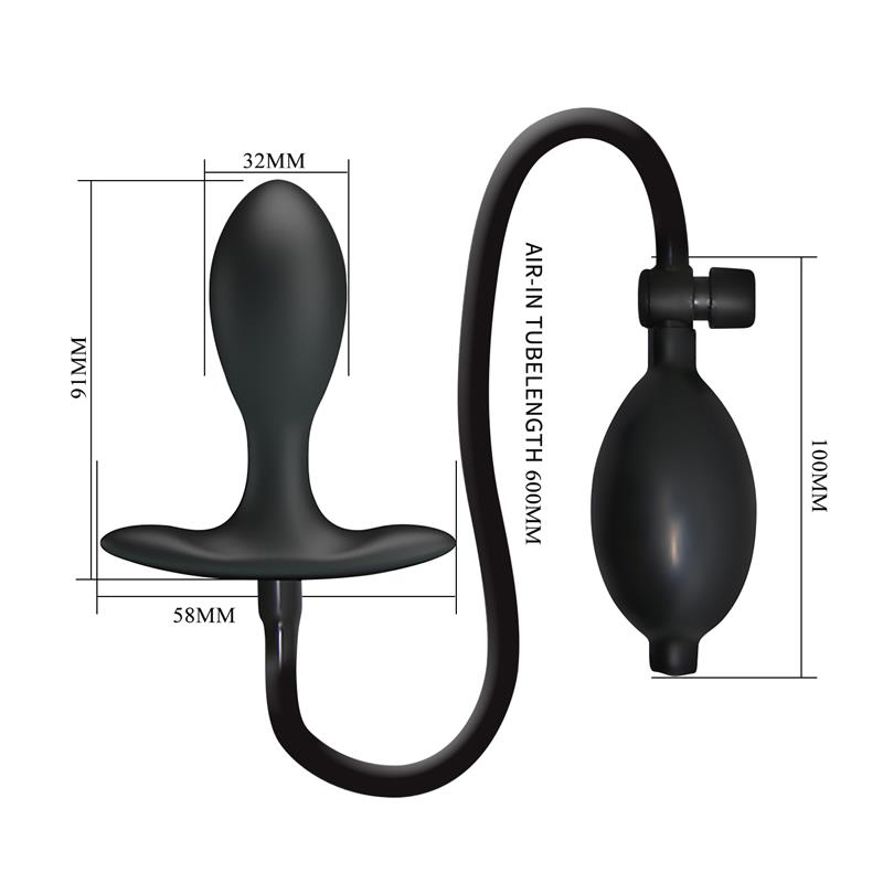 Inflatable Anal Plug with Internal Ball Weight - Image 9