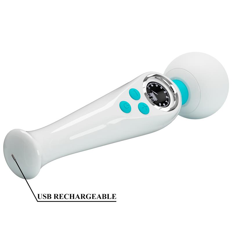 Skyler Massager Wand with Digital Screen White - Image 11