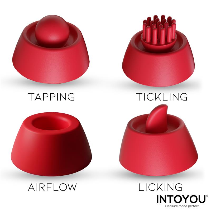 Beeny Stimulator with 4 Caps, Suction, Tapping, Tickling and Licking - Image 6