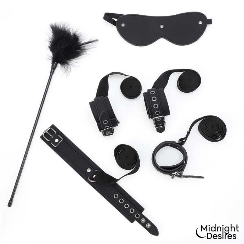 Bondage Set with Blindfold, Feather Tickle and Cuffs - Image 4