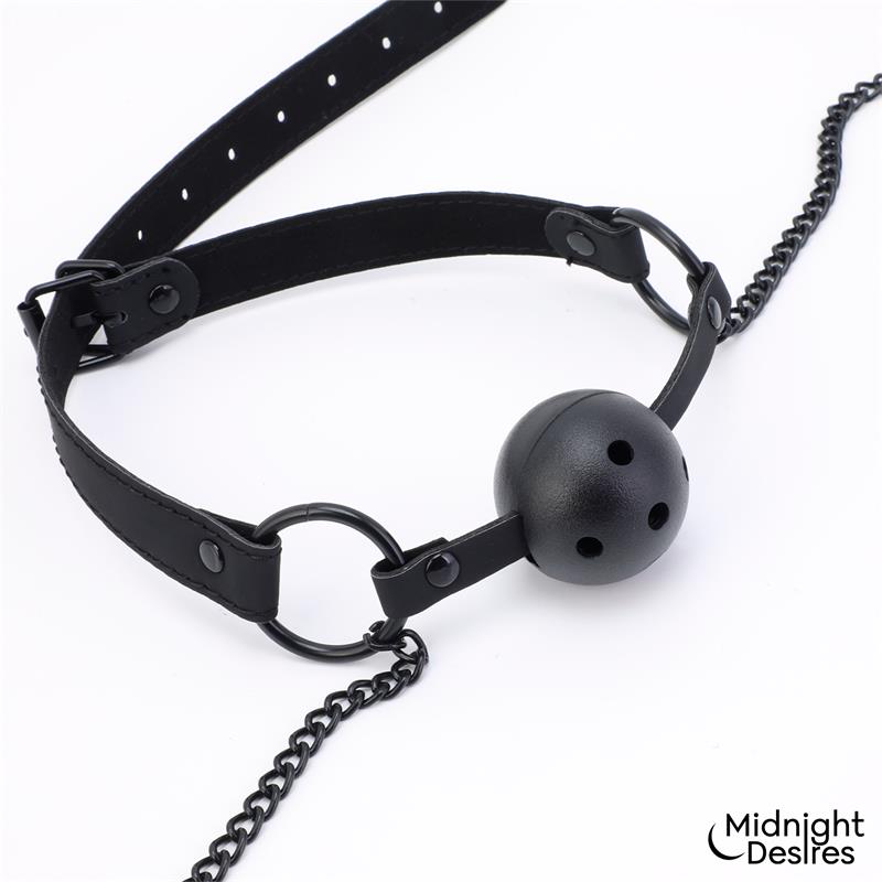 Ball Gag with Nipple Clamps - Image 3