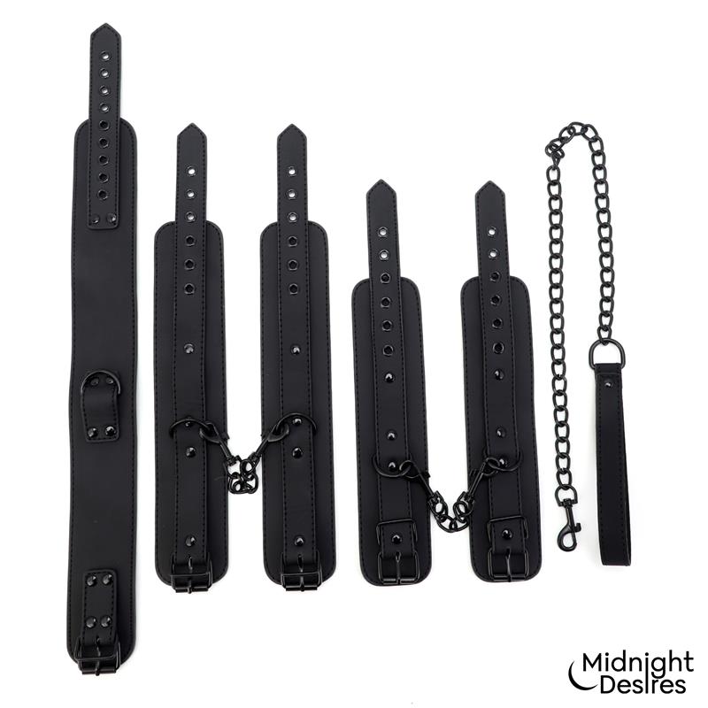 Restraint Set with Collar with Leash and Cuffs - Image 6