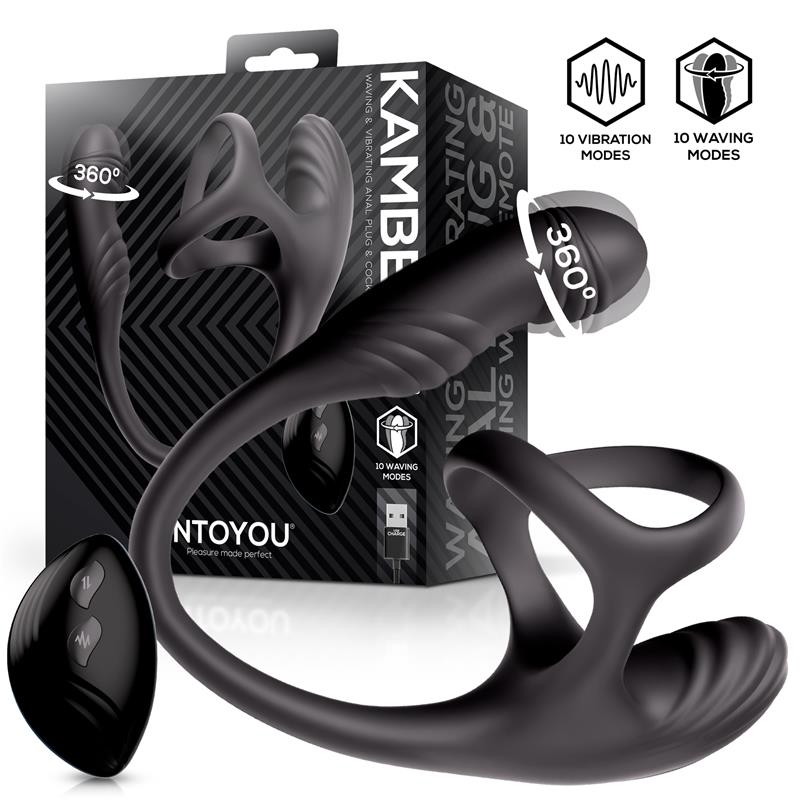 Kamber 360º Waving Vibrating Anal Plug and Cockring