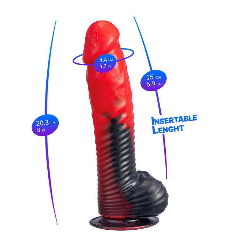 Liquid Silicone Devil Red Dildo 8 - Image 6