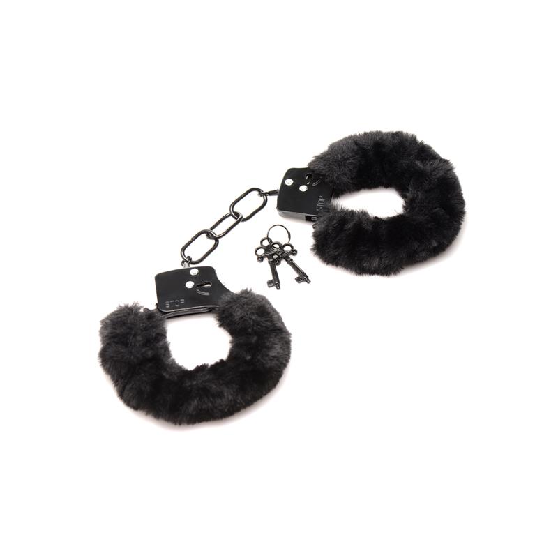 Furry Handcuffs Black - Image 2