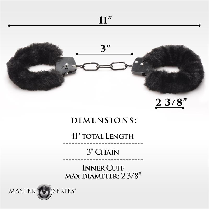 Furry Handcuffs Black - Image 10