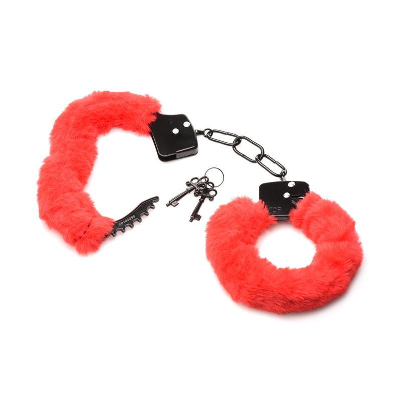 Furry Handcuffs Red - Image 3