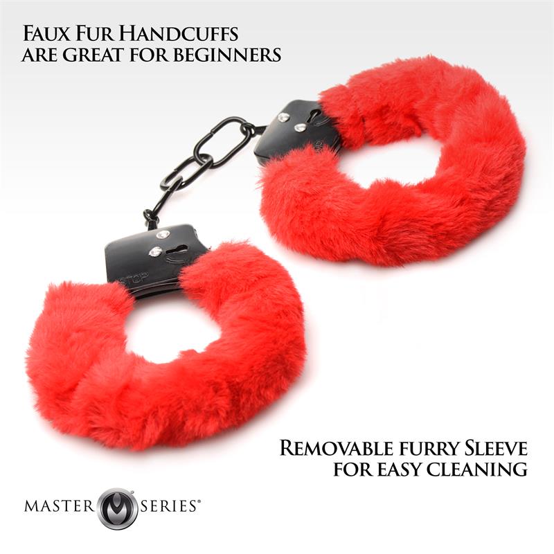Furry Handcuffs Red - Image 9