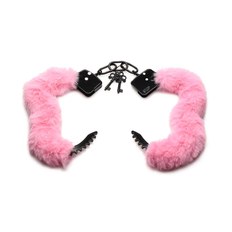 Furry Handcuffs Pink - Image 3