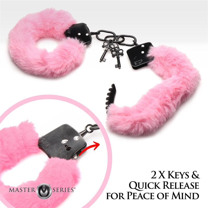 Furry Handcuffs Pink - Image 10