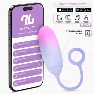 Vibrating Egg Double Layer Silicone with APP Pink/Blue