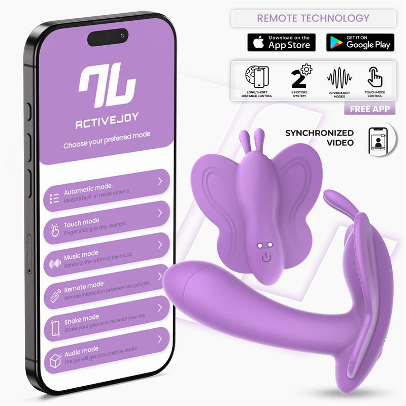 Wingy Butterfly Vibrator with App Lavender