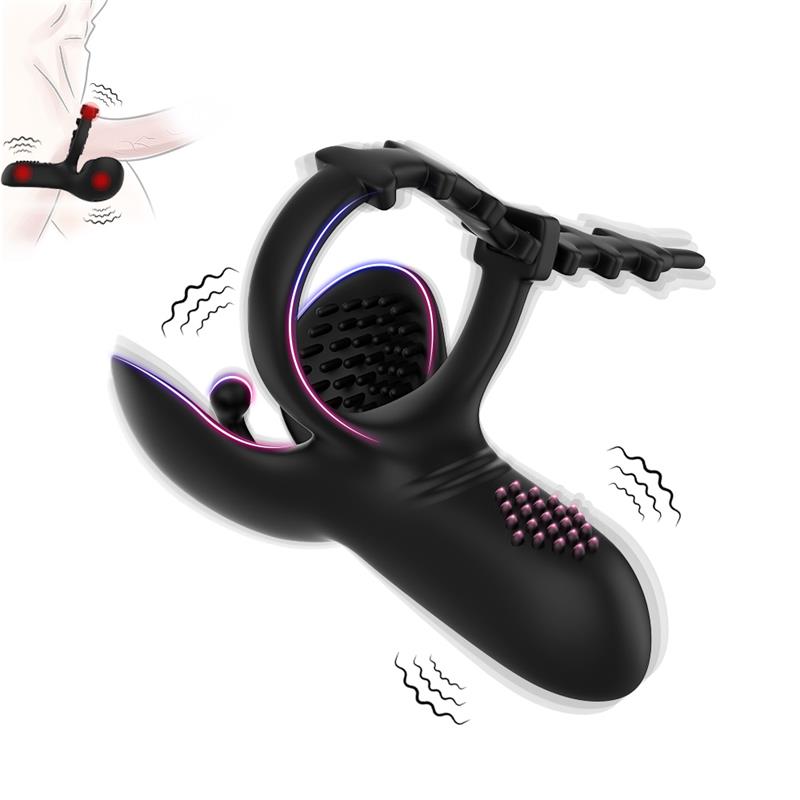 Ball Pack and Penis Vibrating Ring Adjustable - Image 2