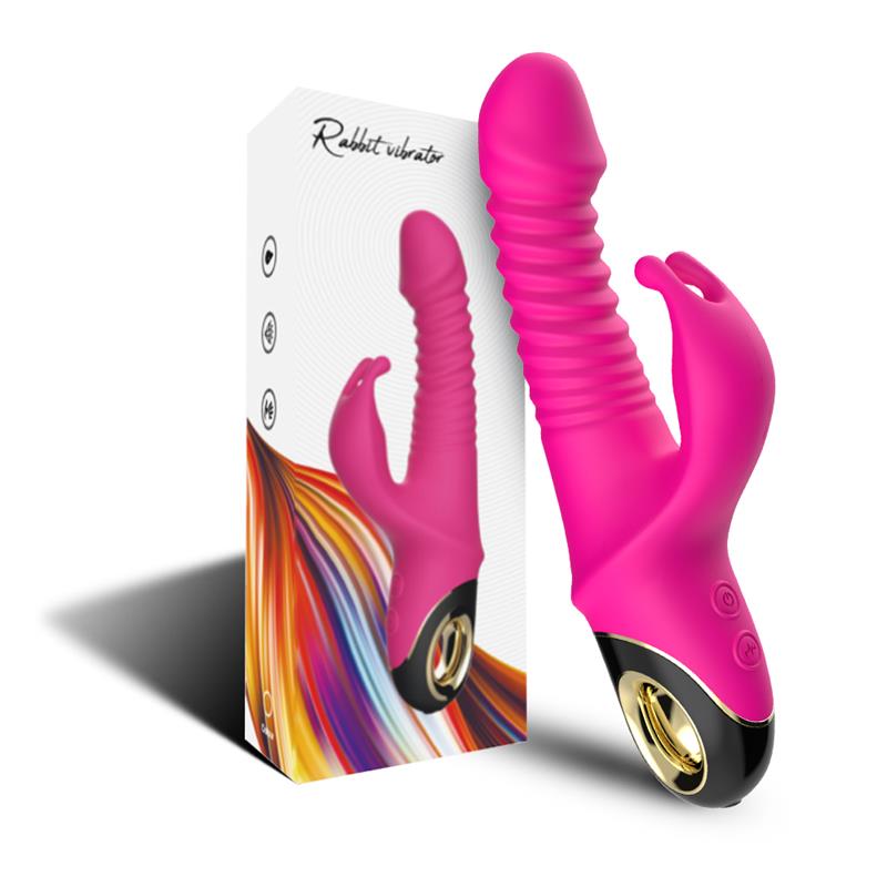 Vibrator with Thrusting and 360º Wiggling Pink - Image 3