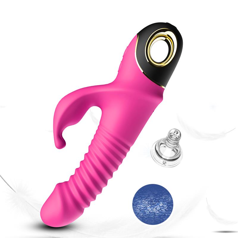 Vibrator with Thrusting and 360º Wiggling Pink - Image 9